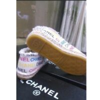 Chanel Women CC Espadrilles Colourful Chanel Logo Gold Tone Metal (2)