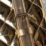 Chanel Women CC Flap Bag Star Coin Purse Mirror Calfskin Metallic Calfskin Gold-Tone Metal Gold - Image 9