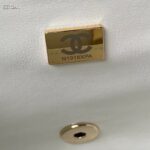 Chanel Women CC Mini Flap Bag Embroidered Satin Sequins Glass Beads Strass Star Sequins Purple White - Image 10