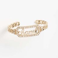 Chanel Women Cuff in Metal Glass Pearls and Strass (1)