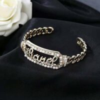 Chanel Women Cuff in Metal Glass Pearls and Strass (1)