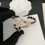 Chanel Women Hoop Earrings in Metal Calfskin and Strass – Image 3