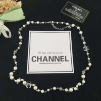 Chanel Women Long Necklace in Metal Glass Pearls and Strass (1)