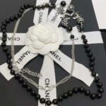 Chanel Women Long Necklace in Metal Glass Pearls and Strass - Image 2