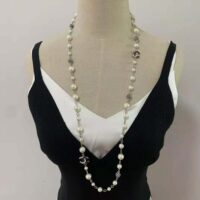 Chanel Women Long Necklace in Metal Glass Pearls and Strass (1)