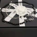 Chanel Women Long Necklace in Metal Glass Pearls and Strass - Imagen 8