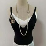 Chanel Women Long Necklace in Metal Resin Glass Pearls and Strass - immagine 2