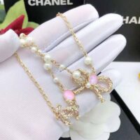 Chanel Women Long Necklace in Metal and Glass Pearls Strass (1)
