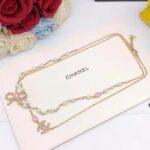 Chanel Women Long Necklace in Metal and Glass Pearls Strass - Bild 7