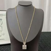 Chanel Women Long Pendant Necklace in Metal and Strass (1)