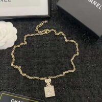 Chanel Women Long Pendant Necklace in Metal and Strass (1)