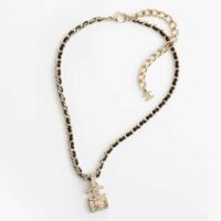 Chanel Women Necklace in Metal Calfskin and Strass (1)