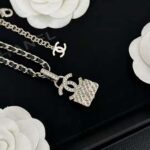 Chanel Women Necklace in Metal Calfskin and Strass – Image 3