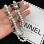 Chanel Women Necklace in Metal Glass Pearls and Strass - immagine 3