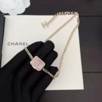 Chanel Women Pendant Necklace in Metal Resin and Strass (1)