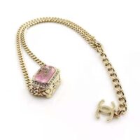 Chanel Women Pendant Necklace in Metal Resin and Strass (1)