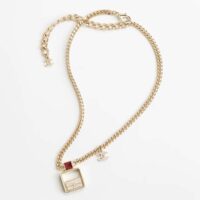 Chanel Women Pendant Necklace in Metal and Strass (1)