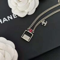 Chanel Women Pendant Necklace in Metal and Strass (1)