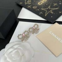 Chanel Women Stud Earrings in Metal Glass Pearls and Strass (1)