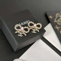 Chanel Women Stud Earrings in Metal Glass Pearls and Strass (1)