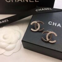 Chanel Women Stud Earrings in Metal and Strass (1)