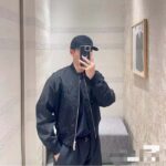 Dior Men CD Bomber Jacket Black Ottoman Cotton Blend Piped Side Pockets Ribbed Cuffs Hem - Image 13