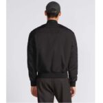 Dior Men CD Bomber Jacket Black Ottoman Cotton Blend Piped Side Pockets Ribbed Cuffs Hem - Image 16