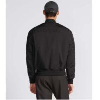 Dior Men CD Bomber Jacket Black Ottoman Cotton Blend Piped Side Pockets Ribbed Cuffs Hem (6)