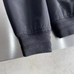 Dior Women CD Bomber Jacket Black Ottoman Cotton Blend Piped Side Pockets Ribbed Cuffs Hem - Image 9