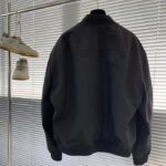 Dior Women CD Bomber Jacket Black Ottoman Cotton Blend Piped Side Pockets Ribbed Cuffs Hem - Image 3