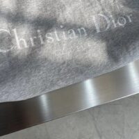 Dior Men CD Christian Dior Couture Hooded Sweatshirt Gray Cotton Fleece Dévoré Effect (4)