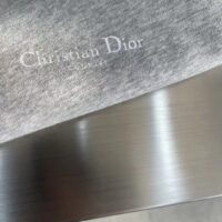 Dior Men CD Christian Dior Couture Hooded Sweatshirt Gray Cotton Fleece Dévoré Effect (4)