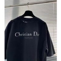Dior Men CD Christian Dior Couture Relaxed Fit T-Shirt Black Organic Cotton Jersey (5)