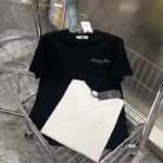 Dior Men CD Christian Dior Couture Relaxed Fit T-Shirt White Ribbed Crew Neck Organic Cotton - immagine 7