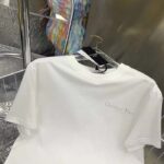 Dior Men CD Christian Dior Couture Relaxed Fit T-Shirt White Ribbed Crew Neck Organic Cotton - immagine 6