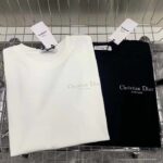 Dior Men CD Christian Dior Couture Relaxed Fit T-Shirt White Ribbed Crew Neck Organic Cotton - immagine 4