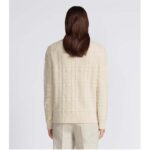 Dior Men CD Dior Icons Sweater White Cashmere Knit Stand Collar All-Over Cannage Motif - immagine 13