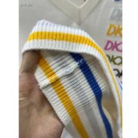 Dior Men CD Sleeveless Sweater Beige Wool Cashmere Intarsia V-Neckline Striped Hem (11)