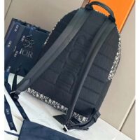 Dior Unisex CD Dior 8 Backpack Beige Black Dior Oblique Jacquard (4)