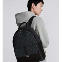 Dior Unisex CD Dior 8 Backpack Black Dior Oblique Jacquard (5)