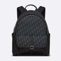 Dior Unisex CD Dior 8 Backpack Black Dior Oblique Jacquard (5)