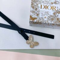 Dior Unisex CD Dior Métamorphose Belt Black Ultrasmooth Calfskin Leather 20 MM Width (8)