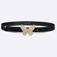 Dior Unisex CD Dior Métamorphose Belt Black Ultrasmooth Calfskin Leather 20 MM Width (8)