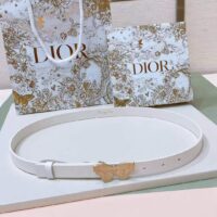 Dior Unisex CD Dior Métamorphose Belt White Ultrasmooth Calfskin 20 MM Width (1)