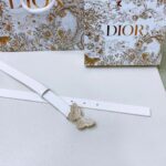 Dior Unisex CD Dior Métamorphose Belt White Ultrasmooth Calfskin 20 MM Width - immagine 4