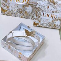 Dior Unisex CD Dior Métamorphose Belt White Ultrasmooth Calfskin 20 MM Width (1)