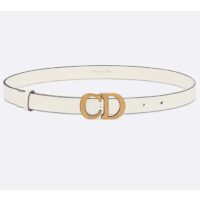 Dior Unisex CD Saddle Belt Latte Ultrasmooth Calfskin 20 MM Width (1)