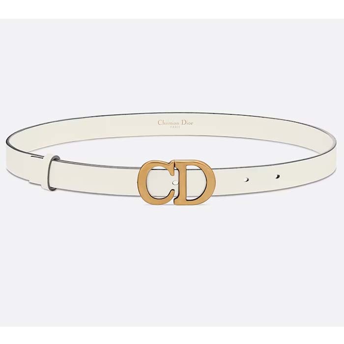 Dior Unisex CD Saddle Belt Latte Ultrasmooth Calfskin 20 MM Width