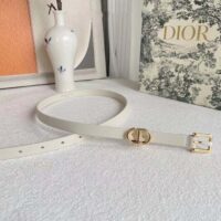 Dior Unisex CD Saddle Belt Latte Ultrasmooth Calfskin 20 MM Width (1)