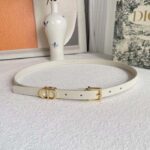 Dior Unisex CD Saddle Belt Latte Ultrasmooth Calfskin 20 MM Width - immagine 2